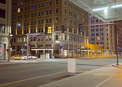 Street, at night, in downtown phoenix